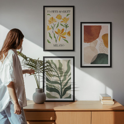 Billedvæg inspiration Blomsterabstrakte former