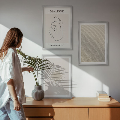 Billedvæg inspiration Minimalistisk sandlinje sol