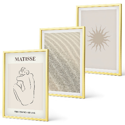 Billedvæg inspiration Minimalistisk sandlinje sol