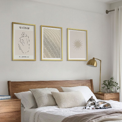 Billedvæg inspiration Minimalistisk sandlinje sol