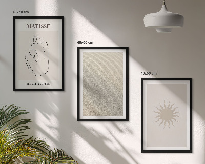 Billedvæg inspiration Minimalistisk sandlinje sol