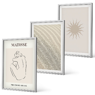 Billedvæg inspiration Minimalistisk sandlinje sol