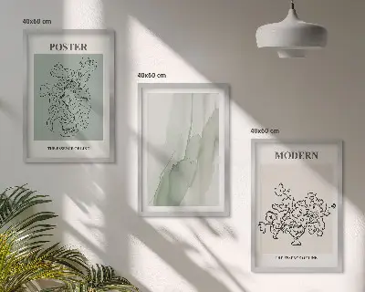 Billedsæt til soveværelset motiver af blomster i en moderne vase