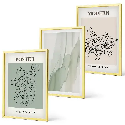 Billedsæt til soveværelset motiver af blomster i en moderne vase