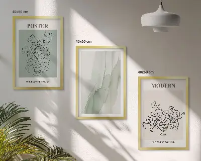 Billedsæt til soveværelset motiver af blomster i en moderne vase