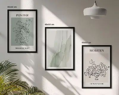 Billedsæt til soveværelset motiver af blomster i en moderne vase