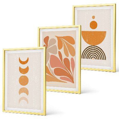 Billedvæg inspiration Abstrakte orange former