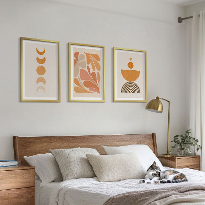 Billedvæg inspiration Abstrakte orange former