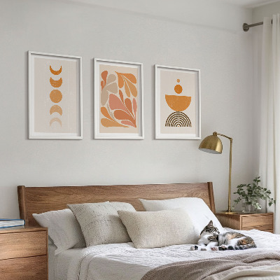 Billedvæg inspiration Abstrakte orange former