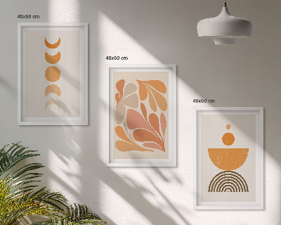 Billedvæg inspiration Abstrakte orange former