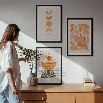 Billedvæg inspiration Abstrakte orange former