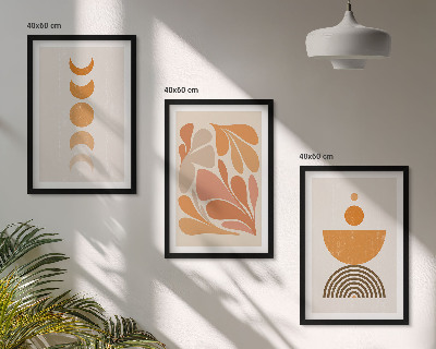 Billedvæg inspiration Abstrakte orange former
