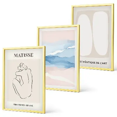 Billedsæt til soveværelset med abstrakte Matisse-former