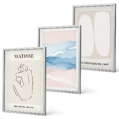 Billedsæt til soveværelset med abstrakte Matisse-former