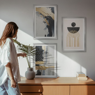 Billedsæt til soveværelset Abstrakt geometrisk elegance