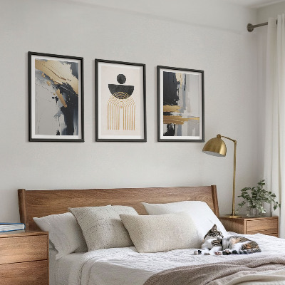 Billedsæt til soveværelset Abstrakt geometrisk elegance