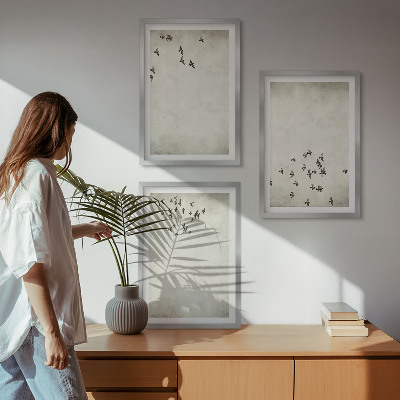 Billedvæg inspiration Minimalistisk fuglemaleri