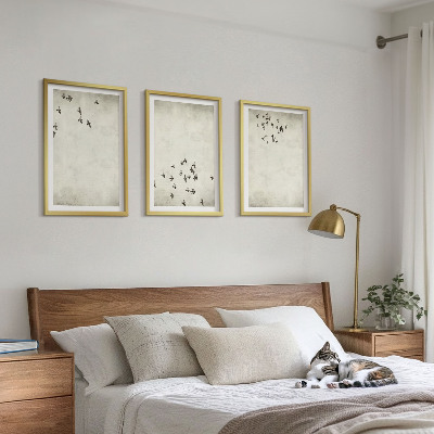 Billedvæg inspiration Minimalistisk fuglemaleri