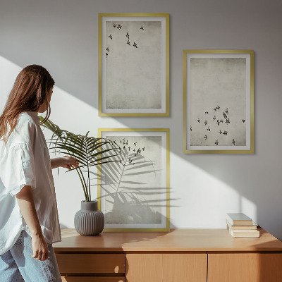 Billedvæg inspiration Minimalistisk fuglemaleri