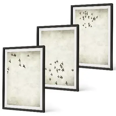 Minimalistisk fuglemaleri inspiration til billedvæg