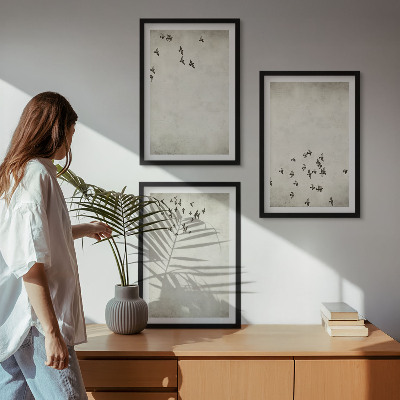Billedvæg inspiration Minimalistisk fuglemaleri