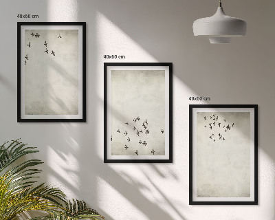 Billedvæg inspiration Minimalistisk fuglemaleri