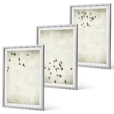 Minimalistisk fuglemaleri inspiration til billedvæg