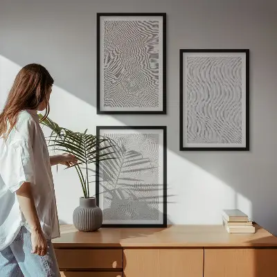 Billedvæg med sandmønstre geometrisk struktur til inspiration