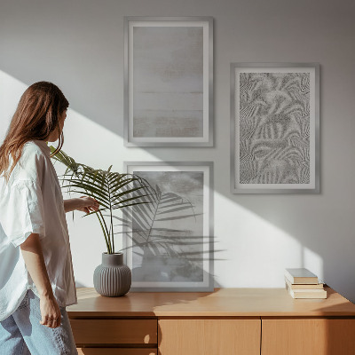 Triptykon billeder med ramme Moderne minimalistiske teksturer