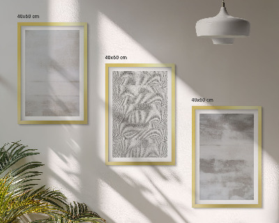Triptykon billeder med ramme Moderne minimalistiske teksturer