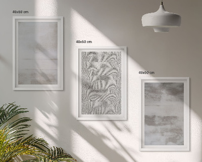 Triptykon billeder med ramme Moderne minimalistiske teksturer