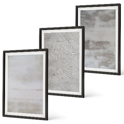 Triptykon billeder med ramme Moderne minimalistiske teksturer