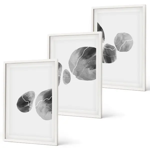 Abstrakte kunstpåtryk inspiration til billedvæg