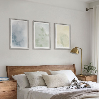 Billedvæg inspiration Pastel akvareller på lærred