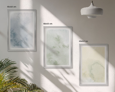 Billedvæg inspiration Pastel akvareller på lærred