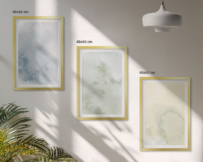 Billedvæg inspiration Pastel akvareller på lærred