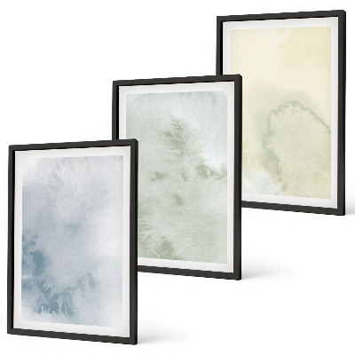 Billedvæg inspiration Pastel akvareller på lærred