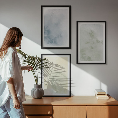 Billedvæg inspiration Pastel akvareller på lærred