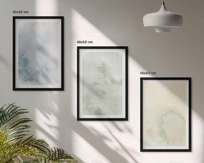 Billedvæg inspiration Pastel akvareller på lærred