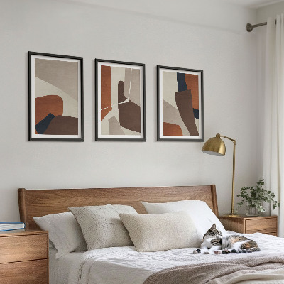 Triptykon billeder med ramme Abstrakte moderne strukturer