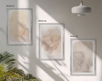 Billedvæg inspiration Varme akvarel pastel teksturer