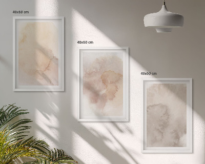 Billedvæg inspiration Varme akvarel pastel teksturer