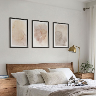 Billedvæg inspiration Varme akvarel pastel teksturer