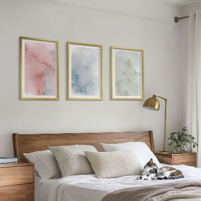 Billedvæg inspiration Pastel akvarelstrukturer