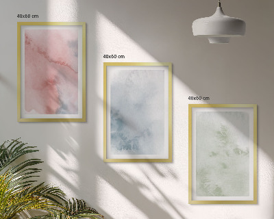 Billedvæg inspiration Pastel akvarelstrukturer