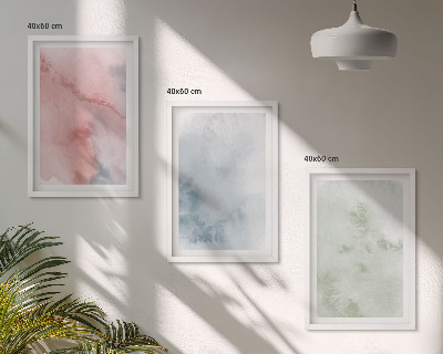 Billedvæg inspiration Pastel akvarelstrukturer