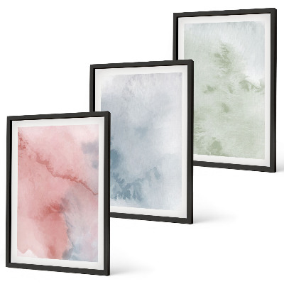 Billedvæg inspiration Pastel akvarelstrukturer