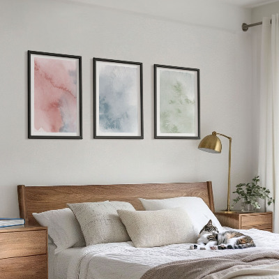 Billedvæg inspiration Pastel akvarelstrukturer