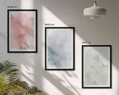 Billedvæg inspiration Pastel akvarelstrukturer