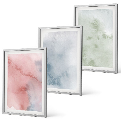 Billedvæg inspiration Pastel akvarelstrukturer